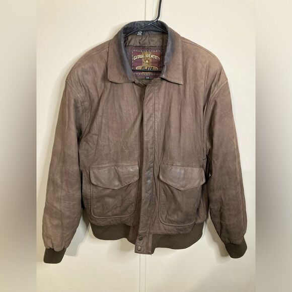 VTG G-III Leather Bomber Jacket, Unisex Size L - Picture 1 of 5